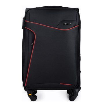 Валіза Середня Мʼяка 23' M STL1651 Чорний/Червоний STL1651-23-black-red фото