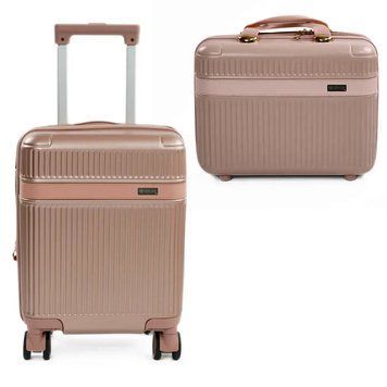 Набір валіз SOLIER Nokiro Мала XS 16' + Косметичка 12' STL976 ABS Рожеве золото STL976-16-12-rose-gold фото