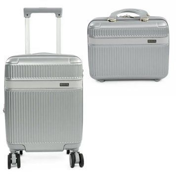 Набір валіз SOLIER Nokiro Мала XS 16' + Косметичка 12' STL976 ABS Срібна STL976-16-12-silver фото