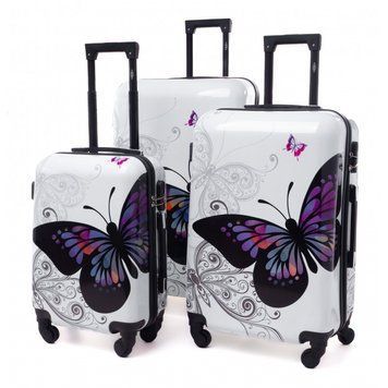 Валіза Велика L RGL 5188 ABS Білий метелик RGL-5188-L-white-butterfly фото