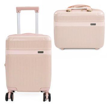 Набір валіз SOLIER Nokiro Мала XS 16' + Косметичка 14' STL976 ABS Пудрово-рожева STL976-16-14-powder-pink фото