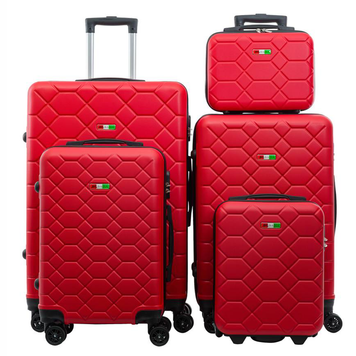 Набір валіз BAGIA Amsterdam ABS Червоний 5 розмірів Amsterdam-set5-red-wine фото