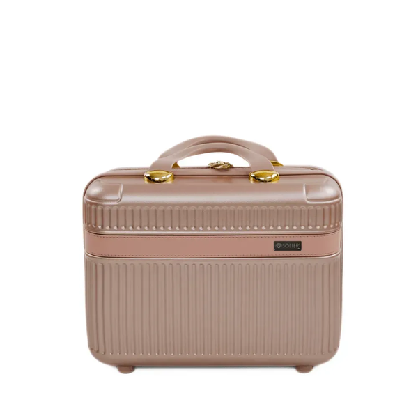 Набір валіз SOLIER Nokiro Мала S 20' + Косметичка 12' STL976 ABS Рожеве золото STL976-20-12-rose-gold фото