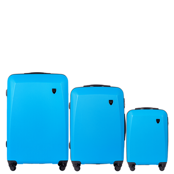 Комплект валіз WINGS PLOVER ABS 3 розміри Блакитний 0125-3KPL-DENIMBLUE фото