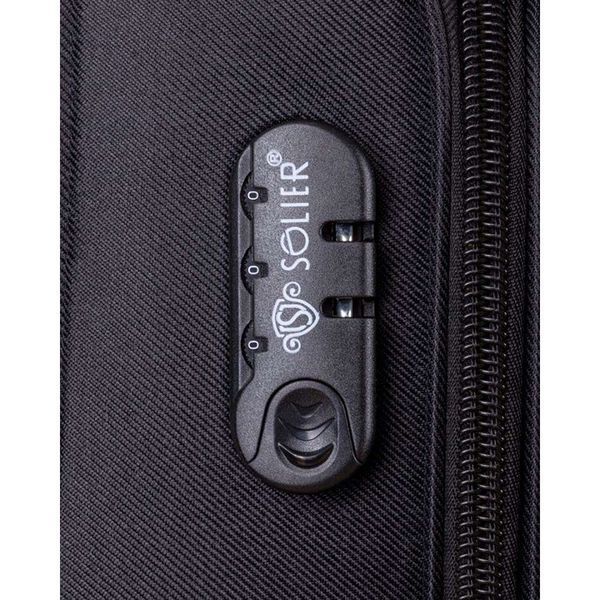 Валіза Велика Мʼяка 26' L STL1316 Чорний/Коричневий STL1316-26-black-brown фото