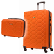Набір валіз Косметичка + Валіза Велика XL Amsterdam ABS Помаранчева Amsterdam-XL-set-orange фото
